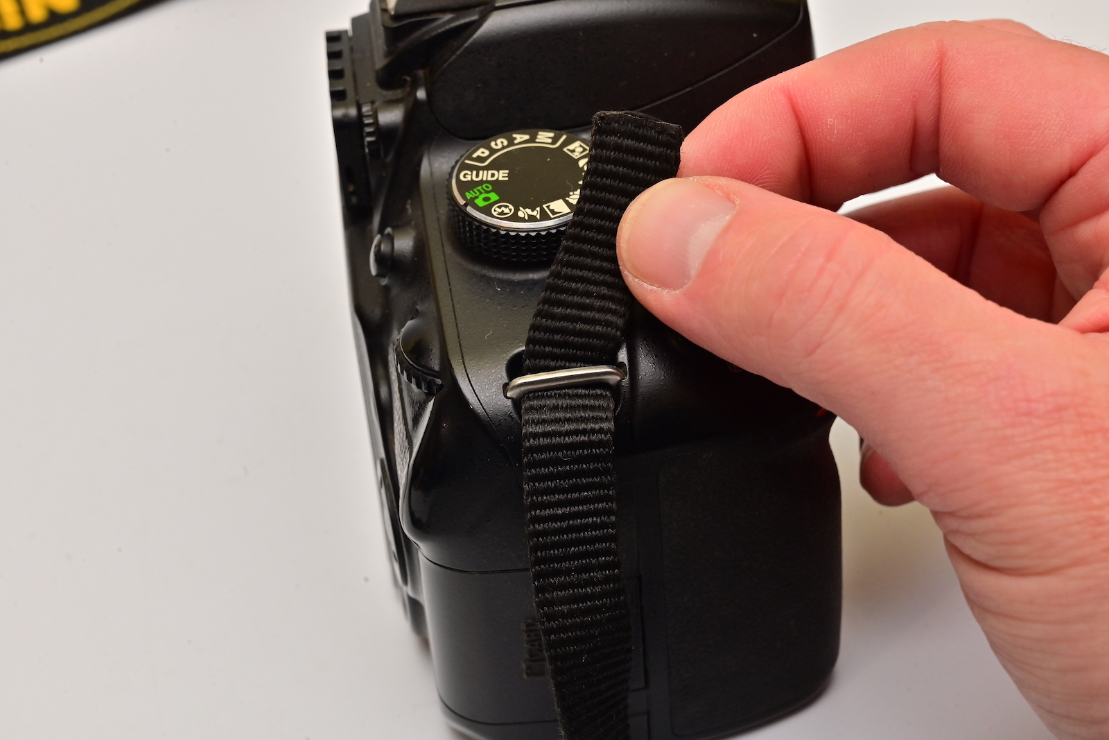 Fit the strap from the outside
