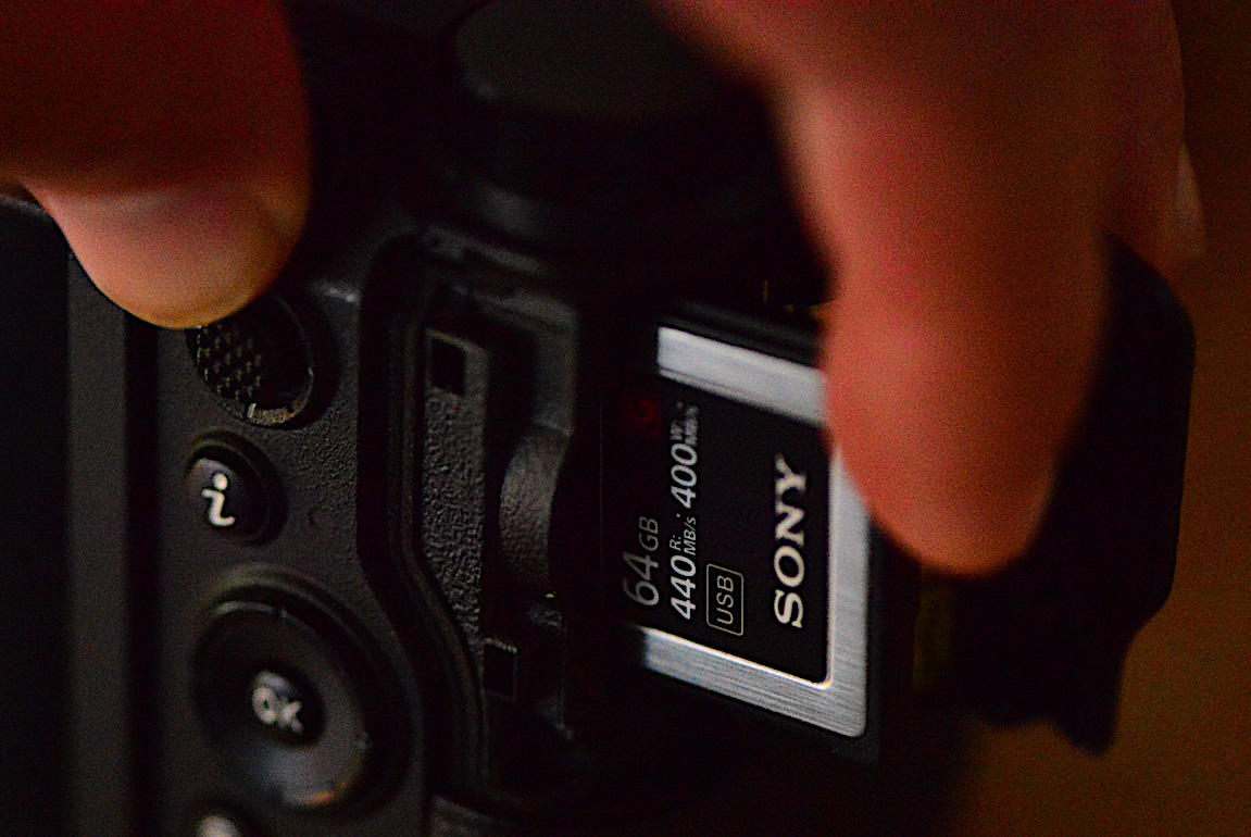 put the memory card in the camera